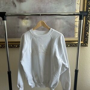 Vintage Hanes Classic White Cotton Blend Sweatshirt